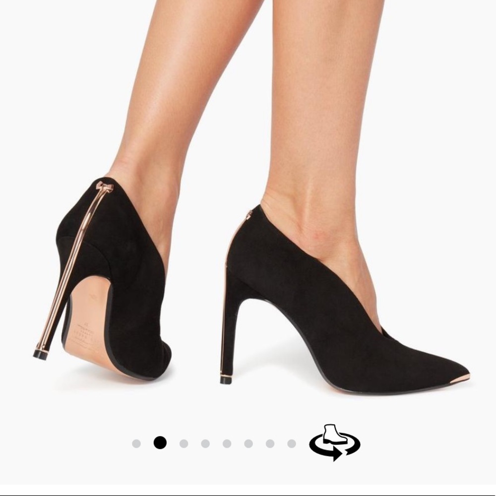 Ted Baker Bexzs suede pointed toe pumps